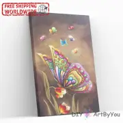 Paint By Numbers Canvas Art Draw Artist Painting Oil Kit Home Decor Butterfly