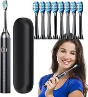 Electric Toothbrush, 6 Modes Electric Toothbrush With Case, Rechargeable 40000 VPM Charge In 3h, Last 180 Days, Smart Timer, Smart Toothbrush With Heads, Ultrasonic Electric Adults Toothbrus