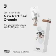 D'Addario Organic Select Jazz Unfiled Baritone Saxophone Reeds - 5 Per Box