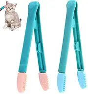 Pack of 2 Dog Tear Stain Remover Comb for Small Pet Cat Removal of Crusts and Slime, Dog Eye Comb Brush Dog Eye Grooming Comb