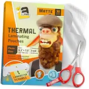 Matte Thermal Laminating Pouches, Photo Size: 5.3" x 7.3" 3 MIL, 30 PCs (Matte)