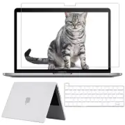 For MacBook Pro 13 M2 A2338 Crystal Clear Hard Case&Keyboard Cover&Screen Film
