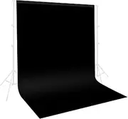 MSKIRA 3x3.6M/10x12ft Black Chromakey Photo Video Studio Backdrop Photography Background Screen for Portrait Photos and Video Shooting