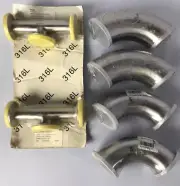 Sanitary Solutions T & Elbows Lot SS2CMP-2" 304 2.5" 1" Clamp Short Outlet