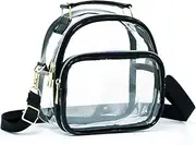 Clear Purse Stadium Approved Crossbody Bag for Women Clear Shoulder Bag Adjustable Strap Concerts Sports