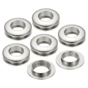 15.5mm(5/8 Inch) Brass Hole Eyelets, 6 Pcs Arc Surface Grommets, Silver Tone