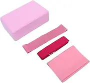 TOKIDNY 4pcs Yoga Tool Kit Yoga Brick Latex Towel Stretch Band Resistance Ring Perfect for Home Gym