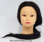 Cosmetology Protein Fiber Hair Cutting Manikin, 22-26 Inches (Black)