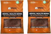 Indigenous (2 Pack) Dental Health Bones Carrot and Pumpkin Flavor - 17 Ounces Each