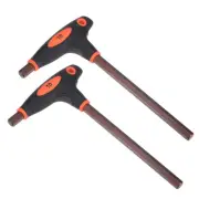 2pcs T-Handle Hex Key 10mm S2 Metric Size Wrench for Auto Maintenance