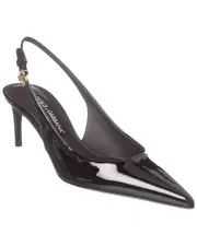 Dolce & Gabbana DG Logo Patent Slingback Pump