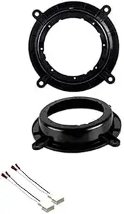 Front Door Speaker Install Mount Bracket Plate + Wire Harness for Mazda: 2014-2018 Mazda3, 2014-2018 Mazda6, 2013-2019 CX-5, 2016-2019 CX-9