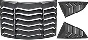 Rear+Side Window Louvers Compatible for Chevrolet Chevy Camaro 2016-2023 Windshield Sun Shade Cover Fit All Weather ABS (Matte Black)