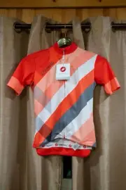 Castelli Prisma Women's Cycling Jersey Size Small Red and White