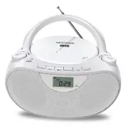 Portable Stereo CD Player Boombox with AM/FM Radio, Bluetooth, USB, AUX-in,