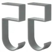 2pcs 5 Shaped Purse Hook for Table Handbag Hanger Desk, Grey