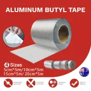 5m Waterproof Tape Butyl Rubber Aluminium Foil Roof Pipe Caravan Repair Flashing
