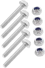 ABOOFAN 1 Set Stainless Steel Screws Nuts and Washers Collection Small Bolts Hexagonal Nut Washers Kit Metal Bolt Hexagonal Screw Silver 304 Stainless Steel