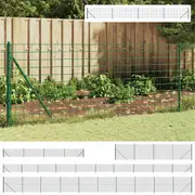 Wire Mesh Fence Garden Wire Netting Fence with Flange Galvanised Steel vidaXL