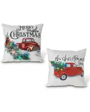 Gerson International Set of 2 16-In L B/O Lighted Fabric Truck Design Pillows