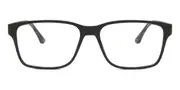 Rectangle Clip-On Plastic Men's Glasses Online Black Size 54 - Lenses Included - Private Health Rebate - Blue Light Block - SmartBuy Collection