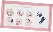 SECFOU Baby Footprint Handprint Photo Frame Diy Newborn Souvenir Infant Handprint Casting Picture Frame for Baby Shower