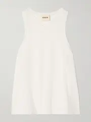 [KHAITE] KHAITE - Netta Cotton-blend Jersey Tank - Cream - x small x small Cream