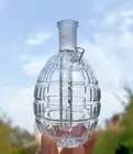4.3" Clear Glass Bong Ellipsoid Somking Pyrex Water Pipe Bubbler Hookahs W/Bowl
