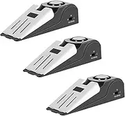 Safety Wedge Door Stop Alarm,Dual Protection Security Door Kit,Door Stopper with 120 dB Siren,Floor Wedge Doorstop for Travel Apartment Home House(Pack of 3 Black)