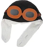 [BESTYASH] 1 PC Kids Cotton Hats Pilots Theme Hat Fashion Children Warm Hat Headwear Black