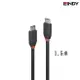 LINDY林帝 TYPE-C 公 TO 公傳輸線 36907_A USB 3.2 手機充電線 1.5M