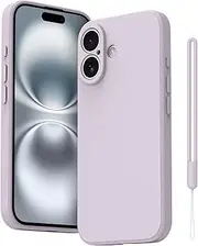 Meliya Case for iPhone 16 (Only), Stylish Liquid Silicone Slim Full-Body Protective Cover with Screen Protector Compatible with iPhone 16 Phone Case