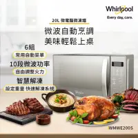 在飛比找momo購物網優惠-【Whirlpool 惠而浦】20L微電腦微波爐(WMWE2