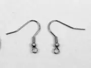 200 Stainless Steel Ear Wires Hooks ~ with Bead + Coil ~ Earrings ~ French Hooks