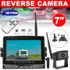 Digital Wireless Reverse Camera Rear View 7" Monitor Waterproof For Truck Bus AU