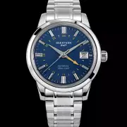 SEESTERN GMT, NH34, Dark Blue, Domed Sapphire Crystal, Bracelet and Leather