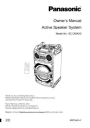 Panasonic SC-CMAX5 Stereo System Owners Instruction Manual