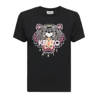 在飛比找蝦皮購物優惠-KENZO Tiger 虎頭字母印花黑色短袖Tee T恤 全