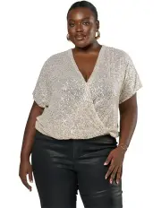 [Pink Dusk] Flashy Sequin Top in Champagne