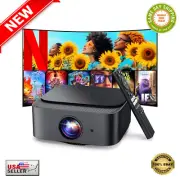 Smart HD Projector with WiFi and Bluetooth 386+ Built-in Apps with Netflix