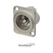 Neutrik NC4MD-LX 4-Pin XLR Male DLX Series Panel Mount Connector Nickel Housing
