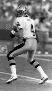Steve Walsh New Orleans Saints drops back to pass 1990s Old Photo 1