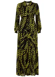 Diane Von Furstenberg Olenna Printed Chiffon Maxi Dress - Yellow - XL (UK16 / XL) XL (UK16 / XL)
