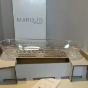 Marquis By Waterford Lead Crystal Cracker Baguette Oval Tray 15.25” New