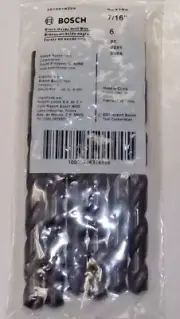 Bosch BL4155 7/16" Black Oxide Drill Bits Reduced Shank 6PCS