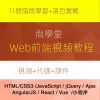 在飛比找蝦皮購物優惠-【精品視頻】尚學堂前端視頻教程全套 HTML css Jav