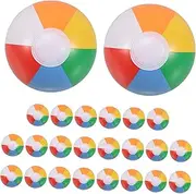 ZUNOXAZ 24pcs Mini Beach Balls for PVC Balls for Summer Beach Pool Parties Fun Water Sports Safe Colorful Group Activity Supplies