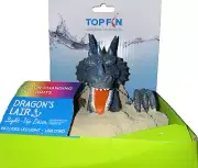 TOP FIN Dragon’s Lair Light-Up Aquarium Decor w/Color Changing LED Lights USB