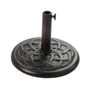 Round Base Stand Weight for Patio Market Table Umbrella Outdoor, Bronze 20lb