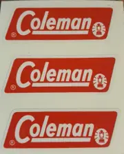 (3) NEW COLEMAN REPLACEMENT STICKERS DECAL LANTERN STOVE 1971-1983 FREE SHIPPING